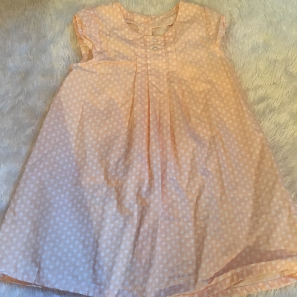 POLKA DOT peach dress w diaper cover